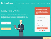 Tablet Screenshot of essayspark.com